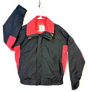 Columbia Men's Black and Red‎ Windbreaker